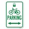 Signmission Parking With Lock Cycle & Bidirectiona Heavy-Gauge Aluminum Sign, 12" x 18", A-1218-23475 A-1218-23475 - alternate 1
